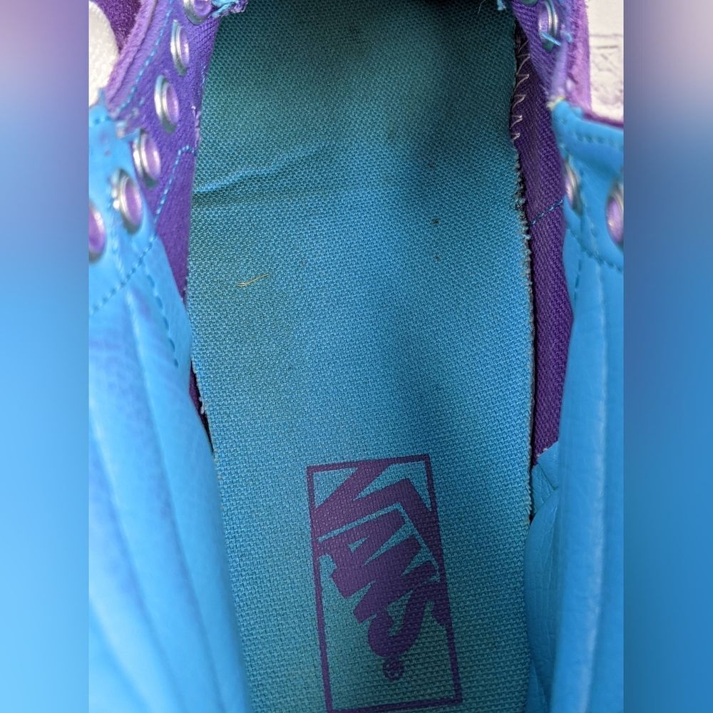 Vans Sk8-Hi 'Crazy Check - Ultraviolet' High Top Sneakers - Picture 9 of 10